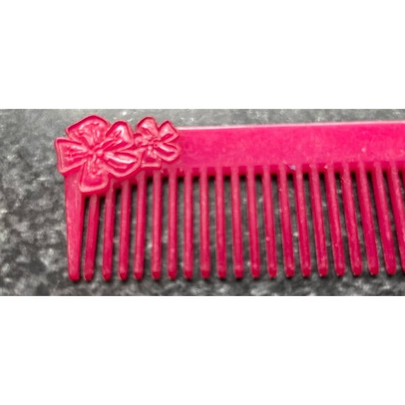 Vintage 1974 Neon Fuchsia Comb Buch + Deichmann Denmark MODELE DEPOSE Lotus - Picture 2 of 4